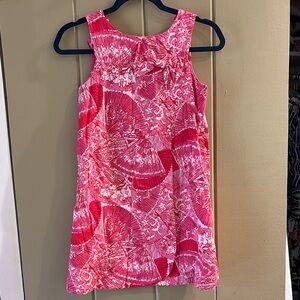 Pink and White girls lilly Pulitzer Sleeveless Dress.